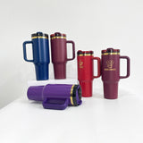 USA warehouse RTS_20 pack 40oz H2.0 gold plated black tumblers with handle for laser engraving-Gabby