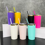USA warehouse RTS-25pack 20oz mirror gold plated tumblers with sliding lids for laser engraving -Gabby