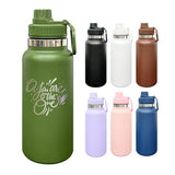 32oz Powder Coat Sports Bottle with Straw Lid | Leakproof Gym & Outdoor Drinkware-Gabby