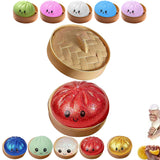 USA pre-selling-72pcs-Dumpling Squishies Glitter TPR Maltose Squishy Soft Toys Colorful Stress Balls Squeeze Toys Slow Rebound Stress Relief Toy-Gabby