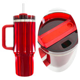 USA warehouse RTS-20pack H2.0 Powder coated silver plated 40oz Christmas red and green tumblers for sublimation _Gabby