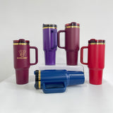 USA warehouse RTS_20 pack 40oz H2.0 gold plated black tumblers with handle for laser engraving-Gabby