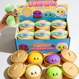 USA pre-selling-72pcs-Dumpling Squishies Glitter TPR Maltose Squishy Soft Toys Colorful Stress Balls Squeeze Toys Slow Rebound Stress Relief Toy-Gabby