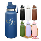 32oz Powder Coat Sports Bottle with Straw Lid | Leakproof Gym & Outdoor Drinkware-Gabby