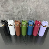 2026 New Style Multi Functional 2 in 1 Flip Top Sports Spout Lid Mirror Copper Plated Underneath 20oz Stainless Steel Tumbler-Gabby