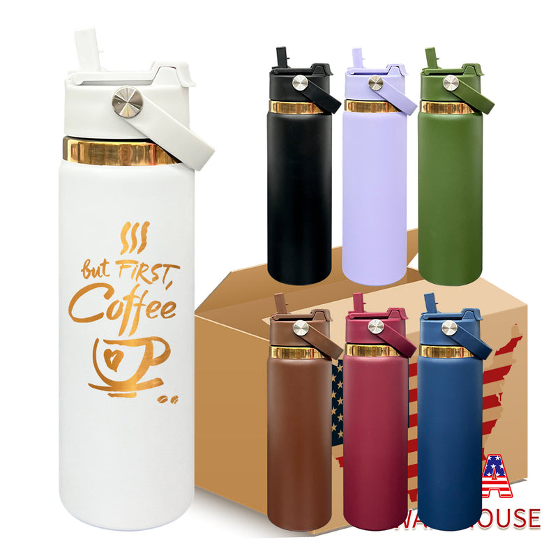 2026 New Style Multi Functional 2 in 1 Flip Top Sports Spout Lid Mirror Copper Plated Underneath 20oz Stainless Steel Tumbler-Gabby