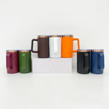 USA warehouse-2opack 20oz copper plated underneath powder coated coffee mug with handle for laser engraving-Holly