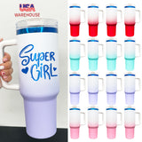 USA warehouse-20pack 40oz H2.0 ombre colored blue plated powder coated tumblers-Gabby