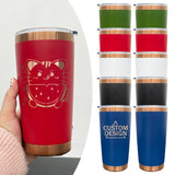 25pack 20oz powder coated colored copper plated underneath tumbler cups with magnetic sliding lid-Gabby