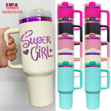 USA warehouse RTS_20 pack powder coated H2.0 40oz purple plated mixed colors tumblers with handle for laser engraving-Gabby