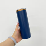 25 pack-New Style 2025 20oz Skinny Copper Plated Tumbler With Lid And Straw Mix Colors For Iced Coffee And Tea