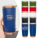 25pack 20oz powder coated colored copper plated underneath tumbler cups with magnetic sliding lid-Gabby