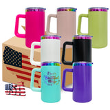 USA warehouse RTS-20oz Rainbow Plated Stainless Steel Coffee Mugs - Laser Engraving Ready-Gabby