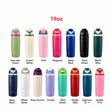 OWALA 12oz/16oz/19oz/24oz/28oz/32oz Flip Straw Lid Insulated Stainless Steel Sports Owala Style War Bottle 25pcs for Laser Engrteaving-Gabby