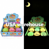 USA pre-selling-72pcs-New Glow in the Dark Glitter Dumpling Squishies TPR Maltose Squishy Soft Toys Colorful Stress Balls Squeeze Toys Slow Rebound Stress Relief Toy-Gabby