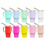 3oz stainless steel beer shot glass with handle for sublimation -50pcs pack RTS USA warehouse