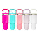 RTS USA warehouse 25 pack 30oz glossy macaron flip straw tumblers for sublimation_Gabby