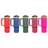 USA warehouse-20 pack 30oz H2.0 mirror gold plated powder coated tumblers for laser engraving-Gabby