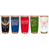 25pack 20oz powder coated colored copper plated underneath tumbler cups with magnetic sliding lid-Gabby
