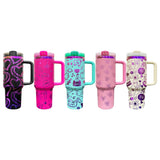 USA warehouse RTS_20 pack powder coated H2.0 40oz purple plated mixed colors tumblers with handle for laser engraving-Gabby