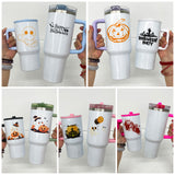 USA warehouse-Halloween 20 pack 40oz glow in the dark leak proof lids handle tumblers for sublimation-Gabby