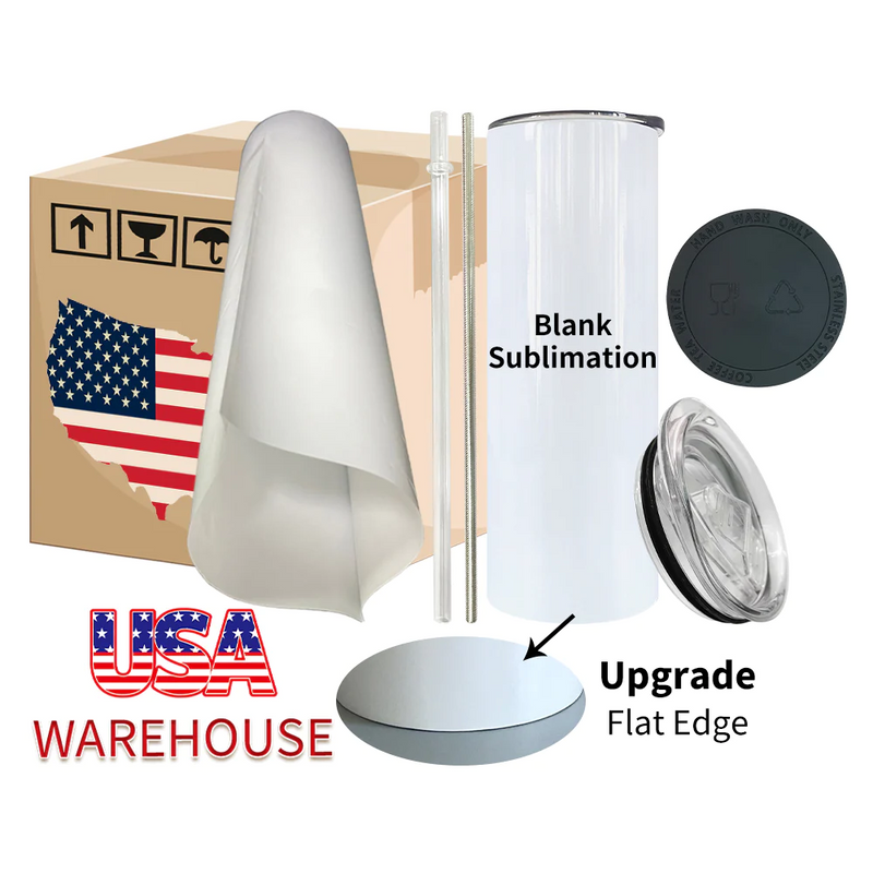 20oz Sublimation Tumbler Blank - RTS USA Warehouse, Straight Skinny Cup for DIY, Customizable Stainless Steel_Gabby
