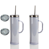 Shipping free-20oz Stainless Steel Travel Snow Globe Mug Double Wall Sublimation Snow Globe Tumbler with handle-Gabby