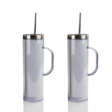 Shipping free-20oz Stainless Steel Travel Snow Globe Mug Double Wall Sublimation Snow Globe Tumbler with handle-Gabby