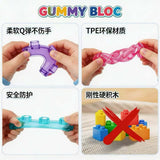 40-Piece Jelly Squishy Building Blocks Decompression Educational Toy for Children TPE Material Sensory Soft Building-Gabby