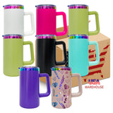 USA warehouse RTS-20oz Rainbow Plated Stainless Steel Coffee Mugs - Laser Engraving Ready-Gabby