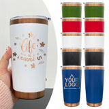 25pack 20oz powder coated colored copper plated underneath tumbler cups with magnetic sliding lid-Gabby