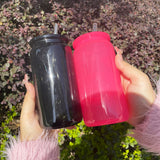 RTS USA warehouse 50 pack olored macaron 16oz plastic Acrylic soda can with colorful pp lids_Gabby