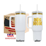 USA warehouse RTS -H2.0 40oz gold plated powder coated tumbler for laser engraving-Gabby