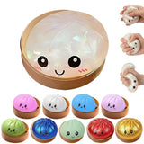 USA pre-selling-72pcs-Dumpling Squishies Glitter TPR Maltose Squishy Soft Toys Colorful Stress Balls Squeeze Toys Slow Rebound Stress Relief Toy-Gabby