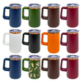 USA warehouse-2opack 20oz copper plated underneath powder coated coffee mug with handle for laser engraving-Holly