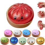 USA pre-selling-72pcs-Dumpling Squishies Glitter TPR Maltose Squishy Soft Toys Colorful Stress Balls Squeeze Toys Slow Rebound Stress Relief Toy-Gabby