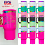 25pcs pack-powder coated stainless steel kids leak proof outdoor rainbow plated underneath 20oz flip straw tumbler mugs-Gabby