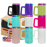 USA warehouse RTS-20oz Rainbow Plated Stainless Steel Coffee Mugs - Laser Engraving Ready-Gabby