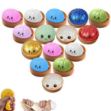 USA pre-selling-72pcs-Dumpling Squishies Glitter TPR Maltose Squishy Soft Toys Colorful Stress Balls Squeeze Toys Slow Rebound Stress Relief Toy-Gabby