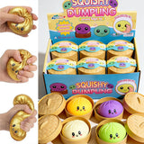 USA pre-selling-72pcs-Dumpling Squishies Glitter TPR Maltose Squishy Soft Toys Colorful Stress Balls Squeeze Toys Slow Rebound Stress Relief Toy-Gabby