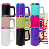 USA warehouse RTS-20oz Rainbow Plated Stainless Steel Coffee Mugs - Laser Engraving Ready-Gabby