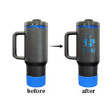 USA warehouse_20 pack black white powder coated blue plated underneath H2.0 40oz quencher tumbler with silicone boot sleeve for laser engraving_Gabby