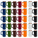 USA warehouse-2opack 20oz copper plated underneath powder coated coffee mug with handle for laser engraving-Holly