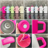 USA warehouse RTS _16oz blank sublimation kids macaron stainless steel can mug tumblers  with handle for laser engraving