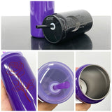 Halloween series-25pcs pack 16oz blank sublimation black and purple stainess steel can for UV DTF wraps