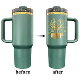 16 pack  Christmas green red baby blue powder coated mirror gold plated underneath 40oz H2.0 Christmas tumbler for laser engraving-Gabby