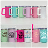 USA warehouse 20 pack 20oz white sublimation beer coffee mug with removable plastic handle -Gabby