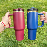 USA warehouse RTS_20 pack 40oz H2.0 gold plated black tumblers with handle for laser engraving-Gabby