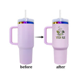 USA warehouse RTSz-20pcs 40oz H2.0 rainbow plated Valentine'Day colors pink tumblers_Gabby