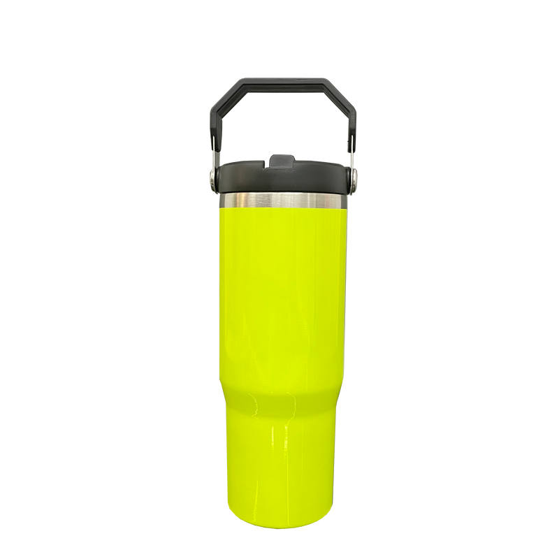 20 pack China warehouse blank sublimation neon colors 30oz flip top straw tumbler water bottle